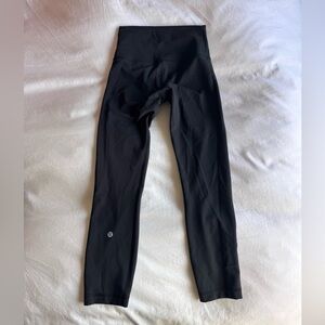 Lululemon high waist black 7/8 leggings size 2